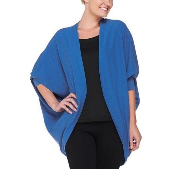 Layers by Lizden Knit Jersey Navy Cocoon Cardigan - Picture 12 of 12